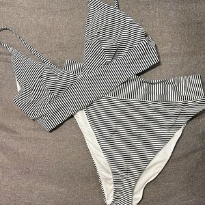 Aerie triangle stripe bikini set